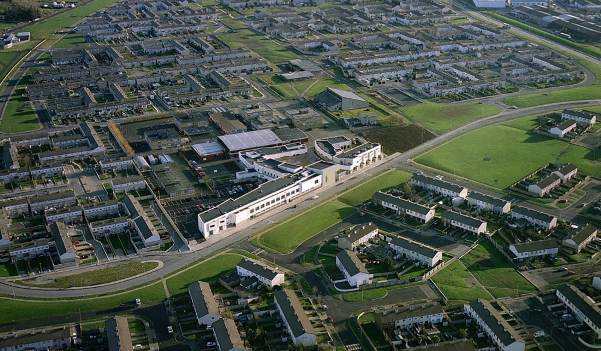 An aerial view of a residential area featuring expert removals.