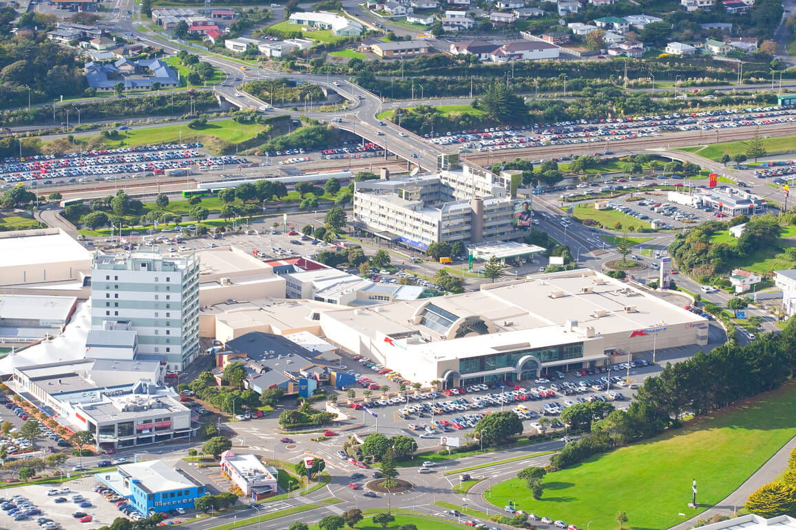 An Expert Removals team provides an aerial view of a shopping mall.